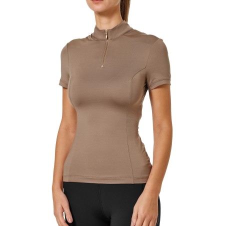UV Protection Top Short Sleeve Champagne M
